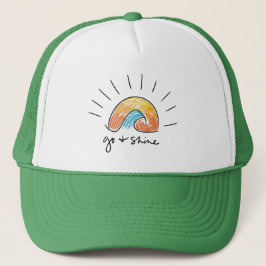 Geh und strahle Sonnenschein Grafik Trucker Hut Truckerkappe
