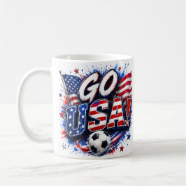 Geh USA Patriotischer Fußball-Fan-Becher | Amerika Kaffeetasse
