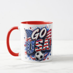 Geh USA Patriotischer Fußball-Fan-Becher Amerika Tasse
