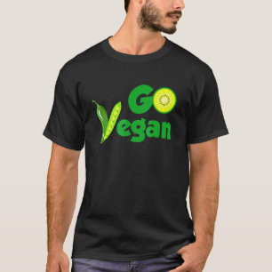 Geh vegan Bohne Kiwi Vegetarier T-Shirt