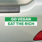 Geh Vegan essen die Reichen Autoaufkleber (Auf Auto)
