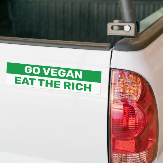 Geh Vegan essen die Reichen Autoaufkleber (Auf Lkw)