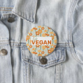 Geh Vegan! Hübscher Retro-Mutation der Blume der 1 Button (Beispiel)