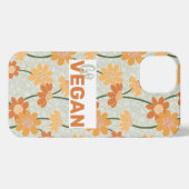 Geh vegan! Hübscher Retro-Mutation der Blume der 1 iPhone Hülle (Rückseite (Horizontal))