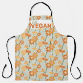 Geh vegan! Hübscher Retro-Mutation der Blume der 1 Schürze (Vorderseite)