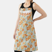 Geh vegan! Hübscher Retro-Mutation der Blume der 1 Schürze (InSitu)