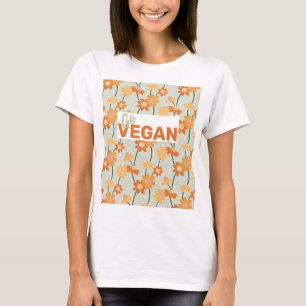 Geh Vegan! Hübscher Retro-Mutation der Blume der 1 T-Shirt