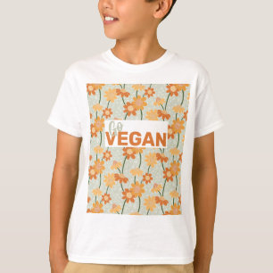 Geh Vegan! Hübscher Retro-Mutation der Blume der 1 T-Shirt