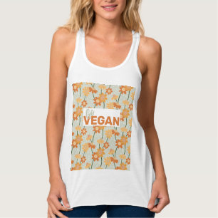 Geh Vegan! Hübscher Retro-Mutation der Blume der 1 Tank Top