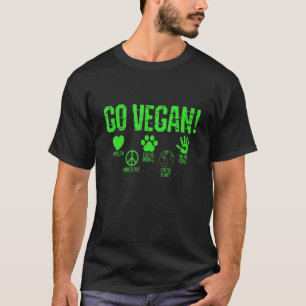 Geh Vegan Mitgefühl Gewaltlosigkeit Tiere Planet M T-Shirt