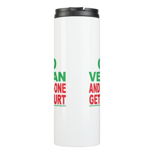 Geh Vegan und niemand wird verletzt Thermosbecher (Rückseite)