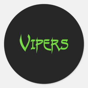Geh Vipers Fußball Baseball Basball Cheer Team Fan Runder Aufkleber