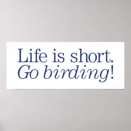 Geh Vogelbeobachtung! Poster (Vorne)