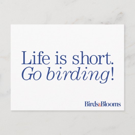 Geh Vogelbeobachtung! Postkarte (Vorderseite)