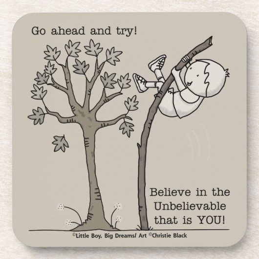 Geh vorbei und versuche es getränkeuntersetzer (Vorderseite)