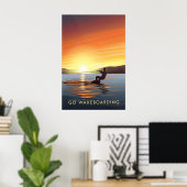 Geh Wakeboarden Reiseplakat Poster (Heimbüro)