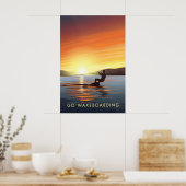Geh Wakeboarden Reiseplakat Poster (Küche)