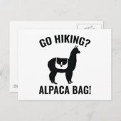 Geh wandern? Alpaca-Tasche! Postkarte (Vorne/Hinten)