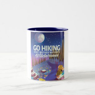 Geh wandern! (Nachtausgabe) Zweifarbige Tasse
