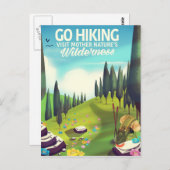 Geh wandern! postkarte (Vorne/Hinten)