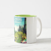 Geh wandern! zweifarbige tasse (VorderseiteRechts)