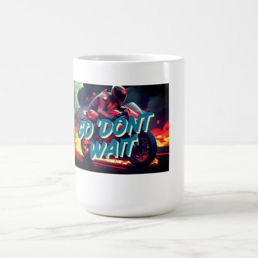 "Geh. Warten Sie nicht - kühne Motivationsangebot  Kaffeetasse (Mittel)