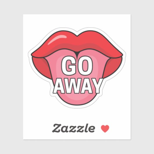 Geh weg aufkleber (Blatt)