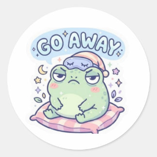 Geh weg Frosch Aufkleber Süßer verärgerter Frosch 
