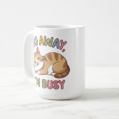 Geh weg, ich bin beschäftigt kaffeetasse (Vorderseite Links)