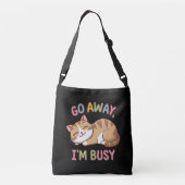 Geh weg, ich bin beschäftigt tragetaschen mit langen trägern (Rückseite)