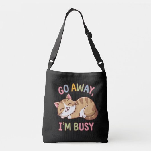 Geh weg, ich bin beschäftigt tragetaschen mit langen trägern (Rückseite)