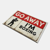 Geh weg, ich bin Boxrug, Boxspieler Fußmatte (Schrägansicht)