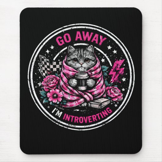 Geh weg, ich bin introvertiert - Lustige Introvert Mousepad (Vorne)