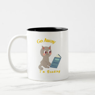 Geh weg, ich lese gerade zweifarbige tasse