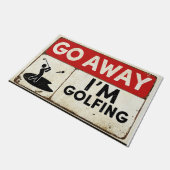 Geh weg, ich mache Golf Fußmatte (Schrägansicht)