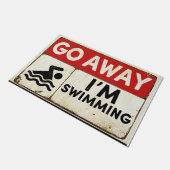 Geh weg, ich schwimme fußmatte (Schrägansicht)