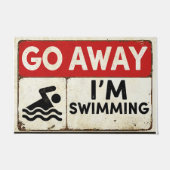 Geh weg, ich schwimme fußmatte (Vorderseite)