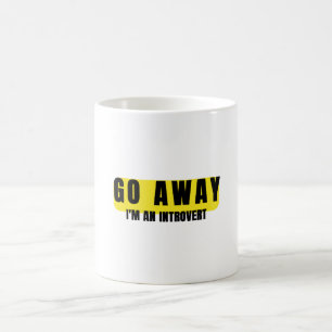 Geh weg, ich stelle Kaffee-Tasse vor Kaffeetasse