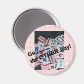 "Geh weg" mah jongg Zeug Magnet (Vorderseite/Rückseite)
