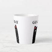 Geh weg Middle Finger Black Cat Funny Milchtasse (Vorderseite)