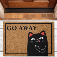 Geh weg Middle Finger Cat Funny Doormat