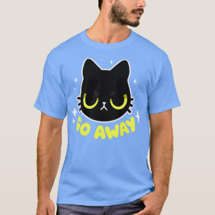 Geh weg Niedliche, wütende Schwarze Katze Sassy Ki T-Shirt