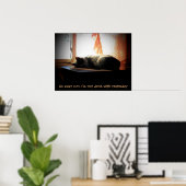 Geh weg Sonne - schlafende Katze Poster (Heimbüro)