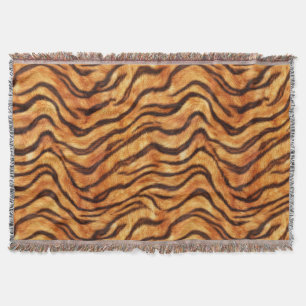 Geh wild gestreifter Tiger Orange Dunkelbraun Decke
