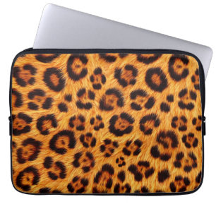 Geh wild Leoparden-Druck Gold Orange Bernstein Fel Laptopschutzhülle