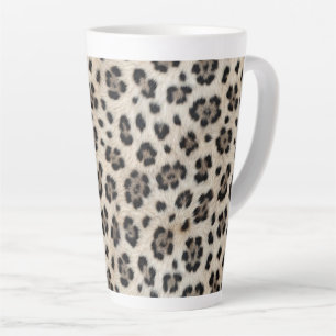 Geh wild Schneeleopard Warmes Kunstfell-Look Milchtasse