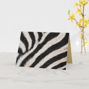 Geh wild Zebra Streifen Schwarz Weiß Faux Fell Opt Karte