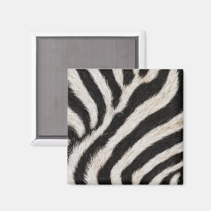 Geh wild Zebra Streifen Schwarz Weiß Faux Fell Opt Magnet