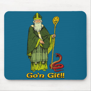 Geh zum St. Patrick's Day lustiger Heiliger Patric Mousepad