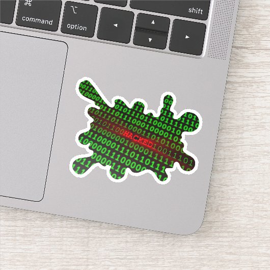 gehackt aufkleber (Detail)